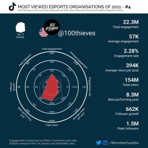 100Thieves Stats TikTok