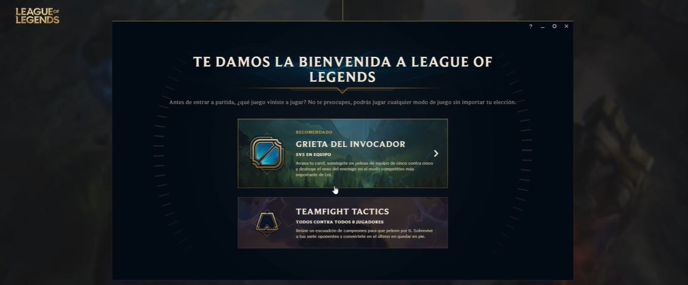 Bienvenida a League of Legends