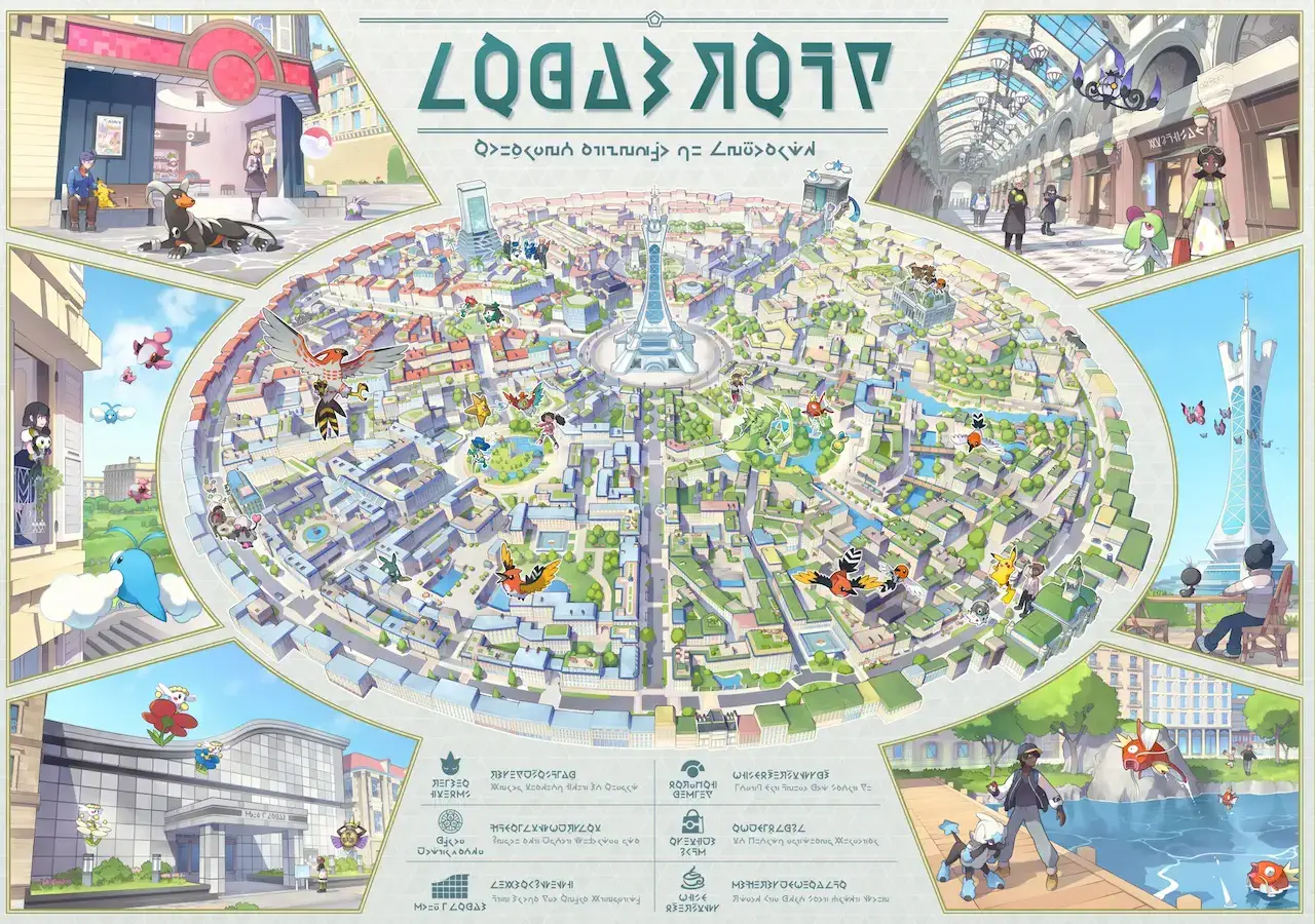 Mapa Ciudad Luminalia Pokémon Leyendas: Z-A